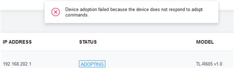 pb pu. . Device adoption failed because the device does not respond to adopt commands